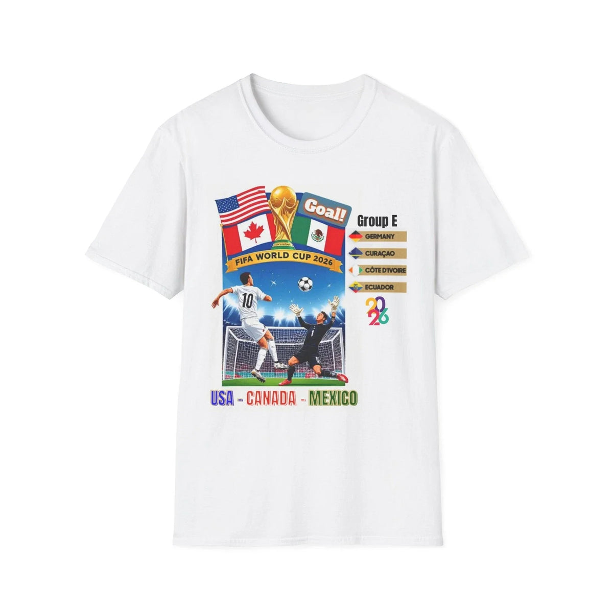 World Cup 2026 T shirt, Soccer FIFA Tee, Germany, Curaçao, Ivory Coast, Ecuador Unisex