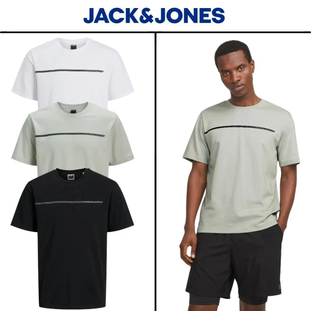 Jack & Jones Mens Casual Crew Neck Short Sleeve Top for Daily Wear S-XXL Unisex