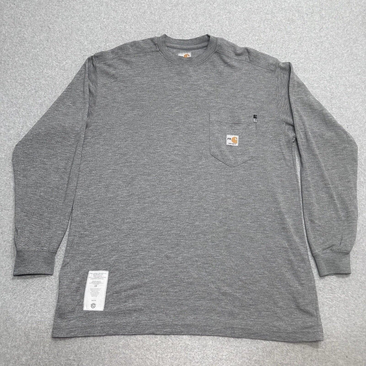 Carhartt Fr Long Sleeve Gray Tee Shirt CAT 2 2112 297-31 PICK YOUR SIZE A Cintas Unisex