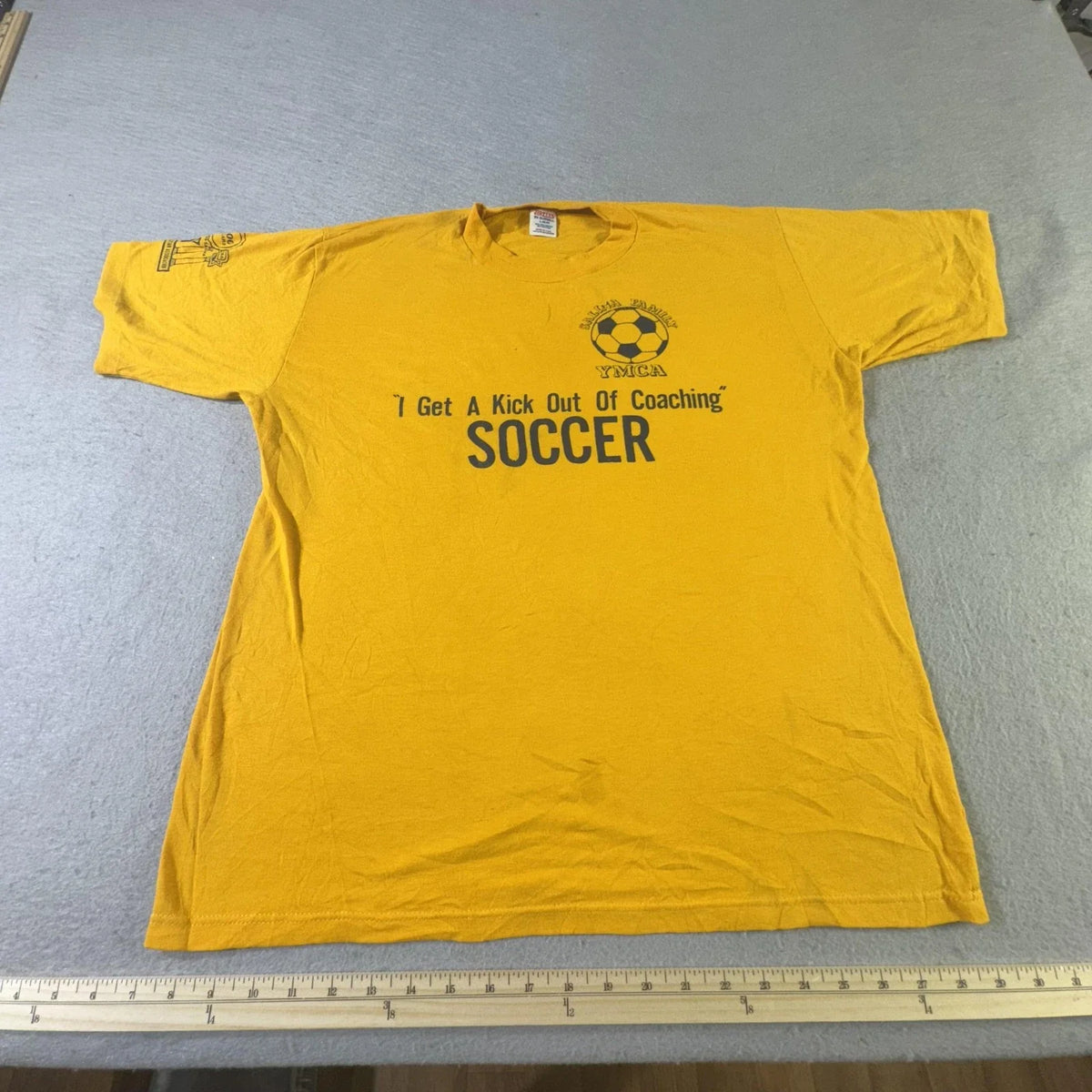 Vintage Salina Family YMCA Shirt Mens Large Soccer Coach Centennial 80s Tee Unisex