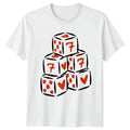 Lucky 7 Dice Hearts Dice Games Gambling Unisex