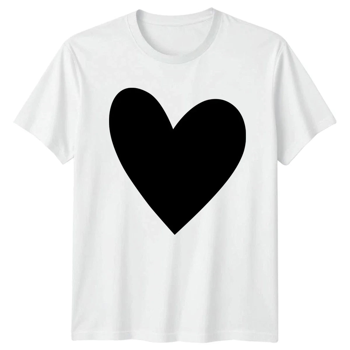 Love Simple Black Heart Design Minimalist Graphic Valentines Day Unisex