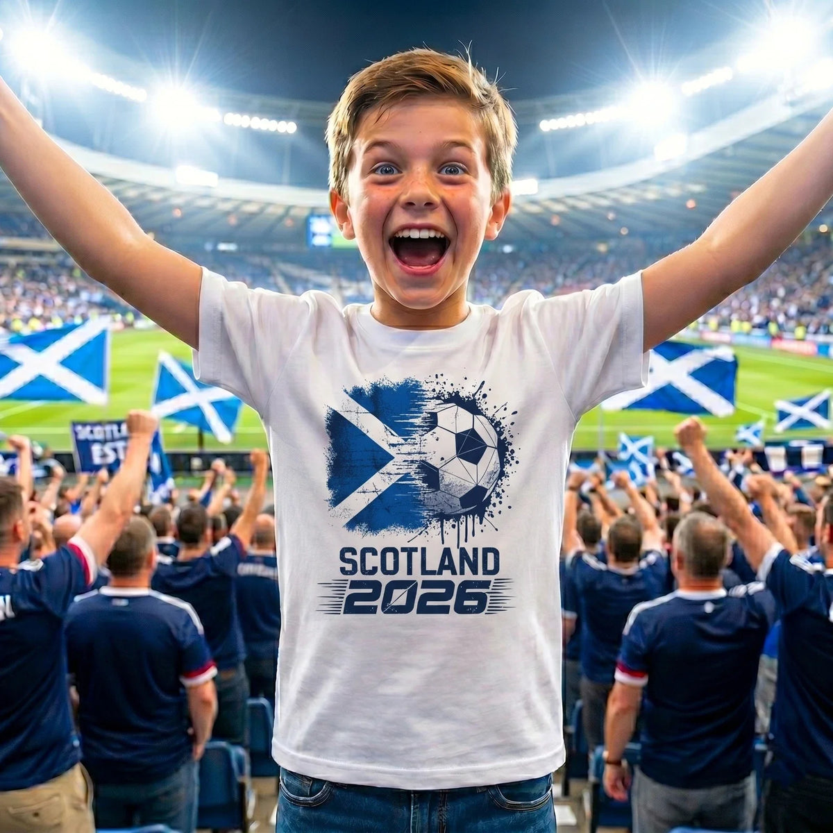 Scotland 2026 Football T Shirt, Scottish Soccer Supporter Gift Unisex