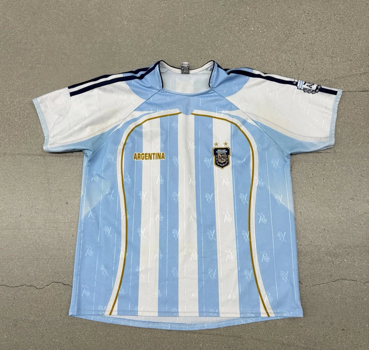 Vintage 2000’s #8 Argentina Men’s National Soccer Jersey Blue XL Retro Futbol Unisex