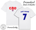 Croatia CRO 2026 Personalised Name & No Adult Kids Baby, Football Euro Unisex