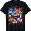 2026 Soccer World USA Flag Burst Fan Tee Unisex