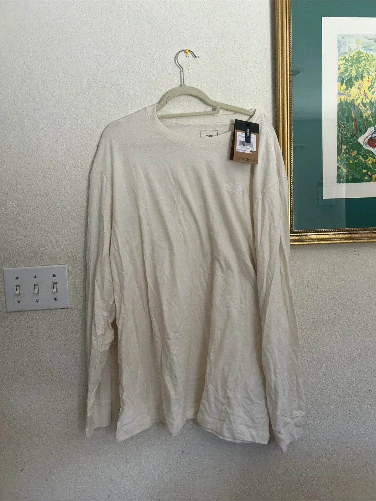 North Face Evolution Simple Dome Regular Long-Sleeve Tee In White XXL Unisex