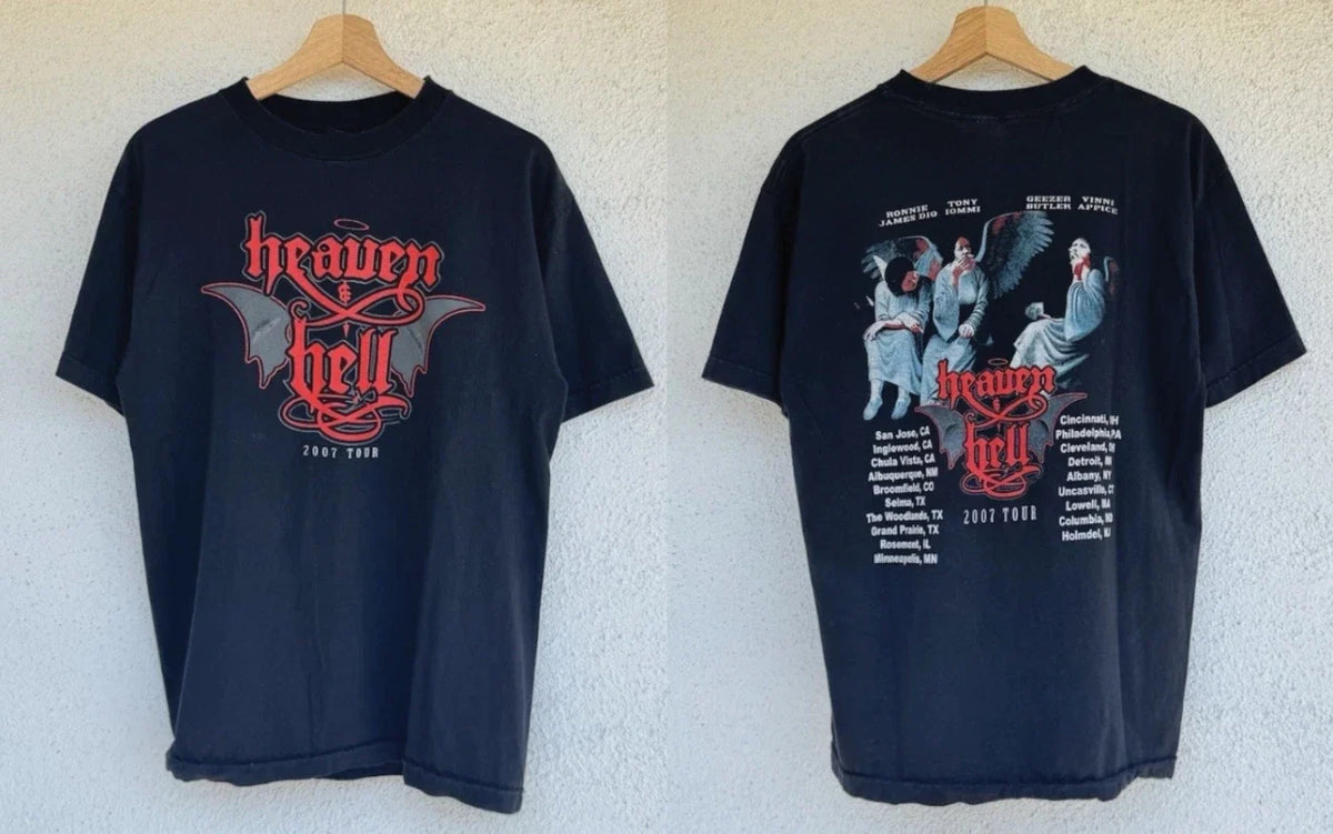 Heaven & Hell 2007 Tour Vintage Dio Y2K Heavy Metal Graphic Tee S-5XL Unisex