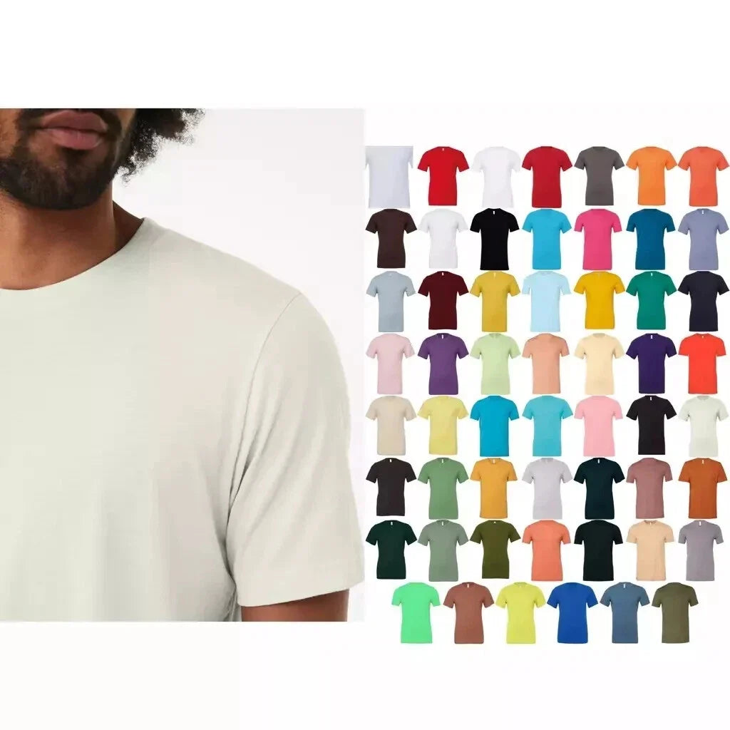 Bella + Canvas Unisex Jersey Crew Neck 3001-Casual Wear Plain Cotton Unisex