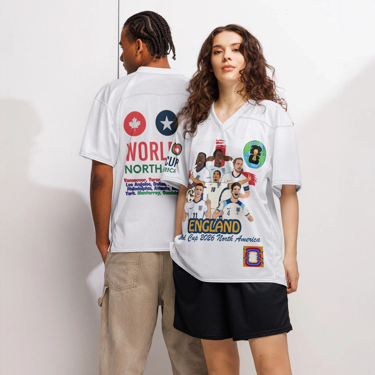 World cup Soccer 2026 England American football jersey England Unisex