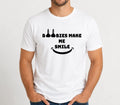 Funny Boobies Make Me Smile White Novelty Joke Gift Tee Unisex Casual Unisex