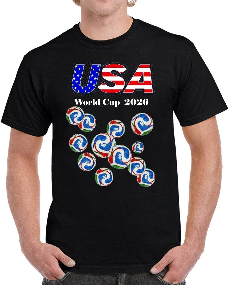 World Cup 2026 USA Soccer Balls futbal gift T Shirt Unisex