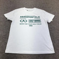 Aeropostale Shirt Mens Medium White 1987 Orig Brand USA Graphic Tee Daily Wear Unisex