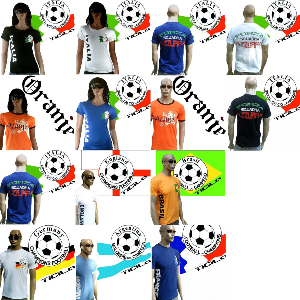 Ticila Football World Championship Em Fan Jersey S/M/L/XL / XL Women Men Unisex