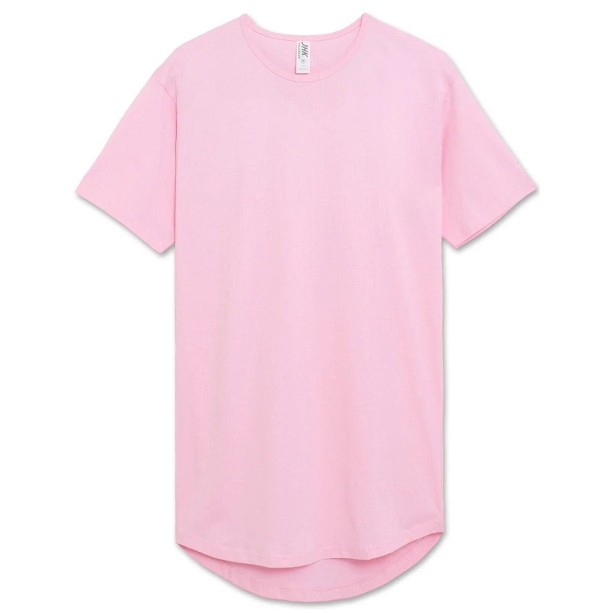 Pink Casual Extended Drop Cut Extra Longline Crewneck (Baby Pink) Unisex