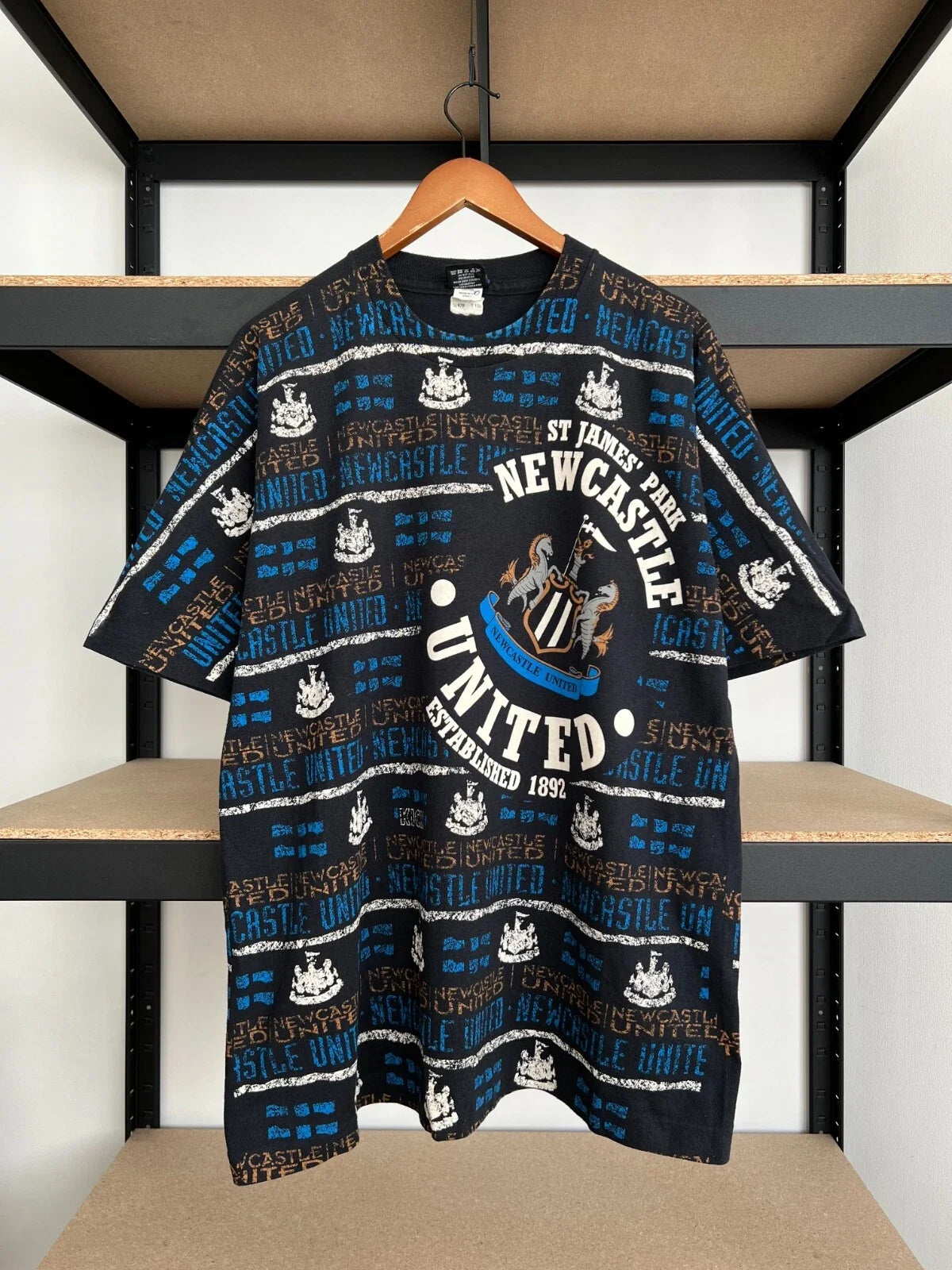 Vintage 90s Newcastle United Soccer Football Kick Sportswear AOP Sz XL Unisex