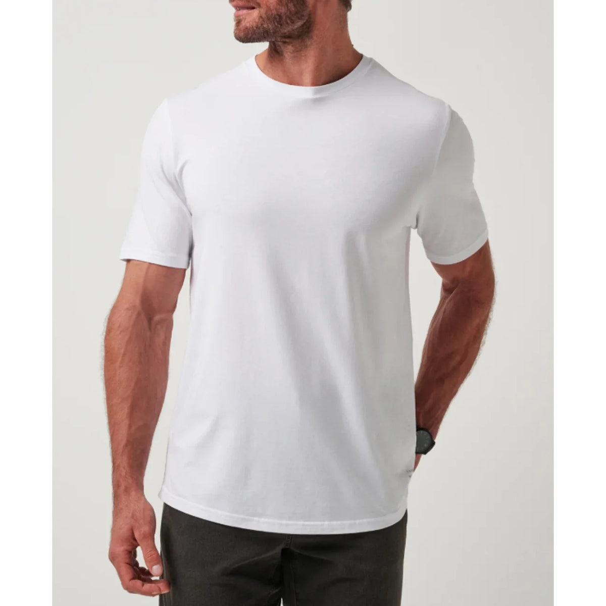 New TravisMathew Cloud Crew Shirt Mens Premium Soft Tee White, Size XL Unisex