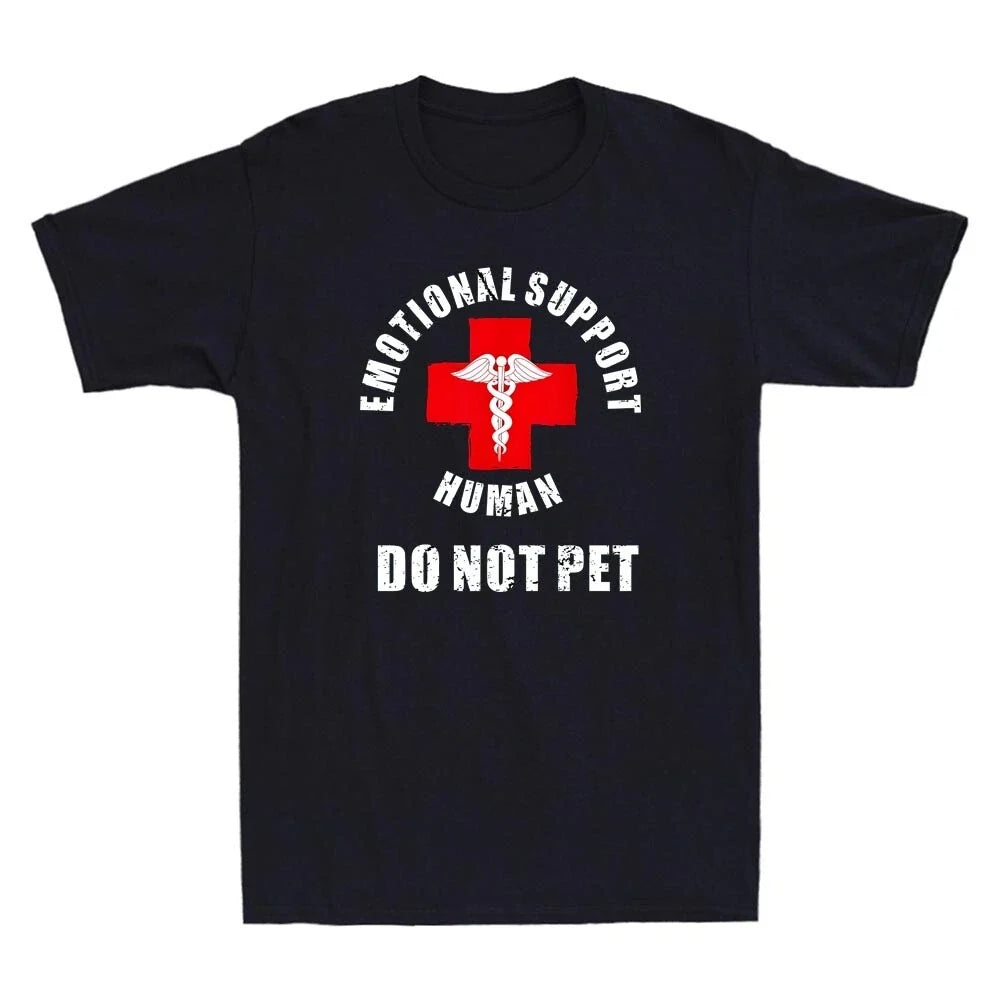 Emotional Support Human Do Not Pet -Service Dog Love Humor Vintage Men's Unisex