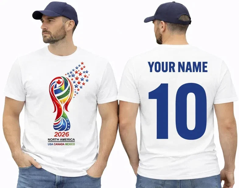 World 2026 Custom Shirt, USA Canada Mexico , Soccer Fan Tee Unisex