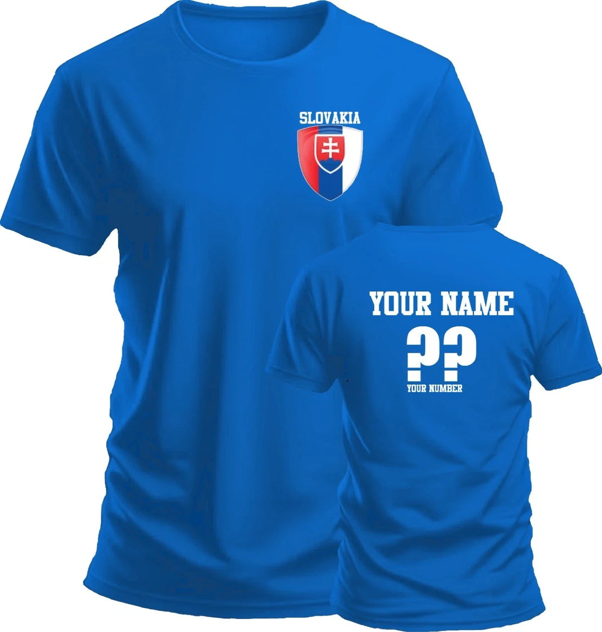 Personalise Slovakia Football Soccer Fan Sport Costume Flag Bad Gift Top Unisex