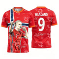 Norway Football Haaland 2026 World Cup Polyester Breathable Unisex