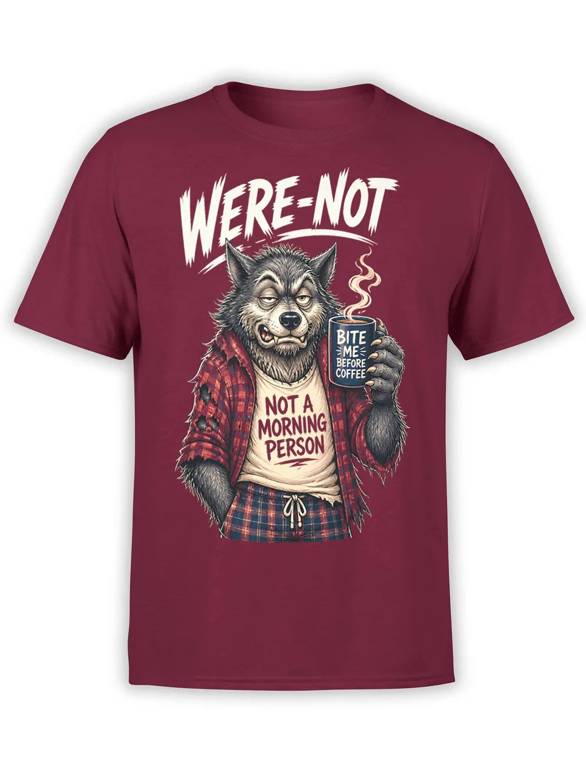 Bite Me Before Coffee Wolf T-Shirt | Unisex