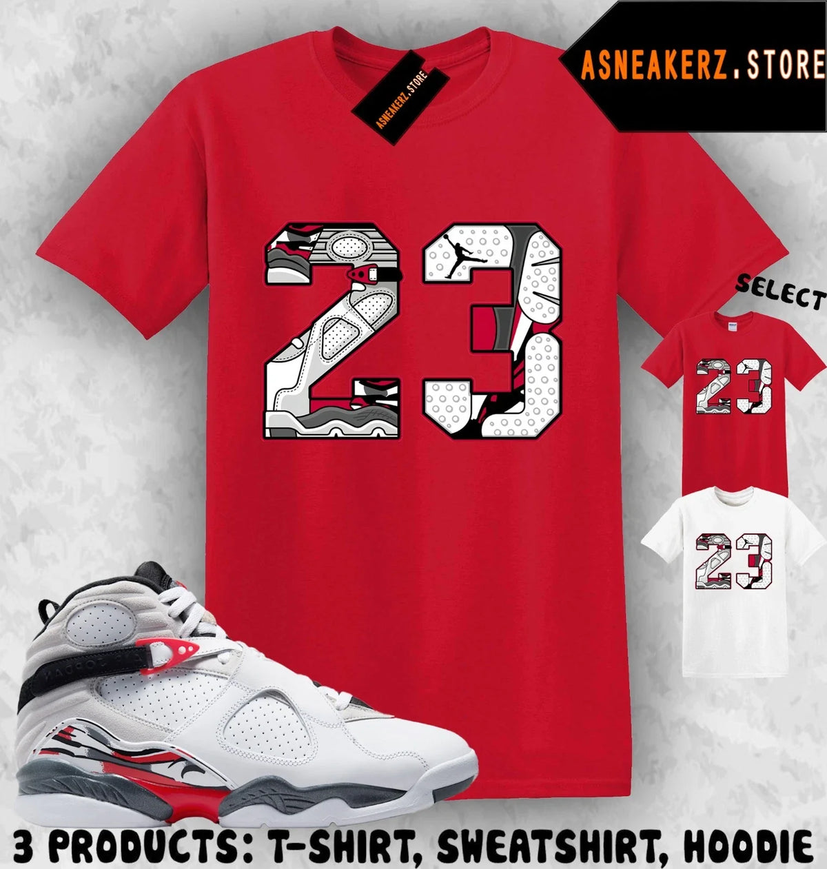 Tee Shirt Matching AJ 8 Bugs Bunny 2025 To Match Sneaker Retro Number 23 Unisex