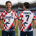 Personalized Croatia Soccer Jersey Set, Custom Football Shirt Fan Gift for Fathe Unisex