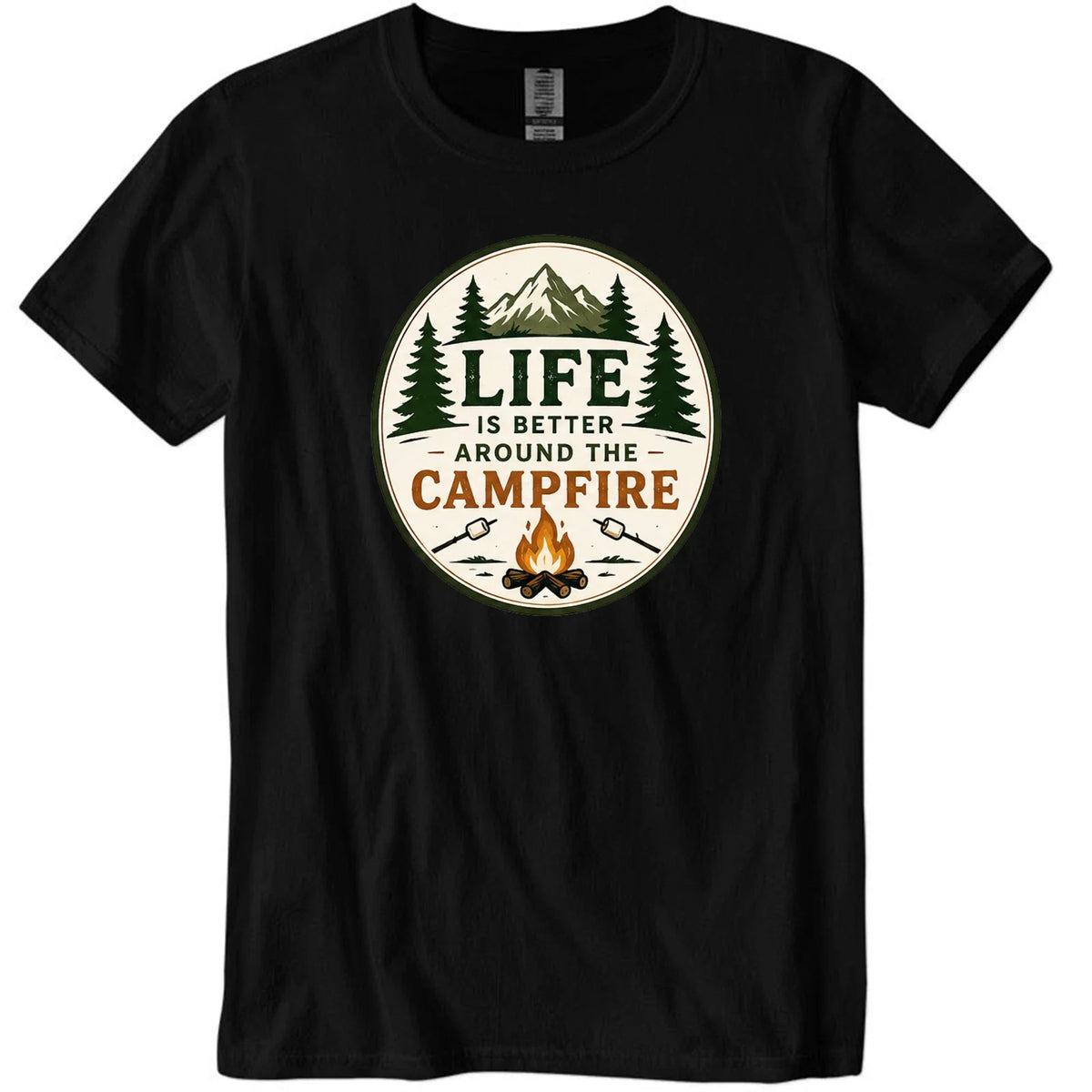 Campfire Graphic Casual T Shirt Unisex