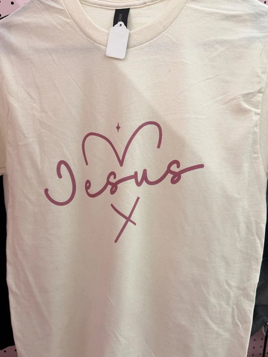 Jesus Heart Shirt | Cute Christian Shirt | Minimalist Jesus Shirt Unisex