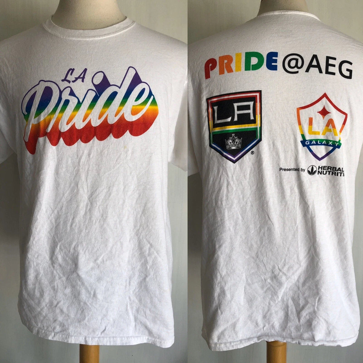 LOS ANGELES KINGS x LA GALAXY GAY PRIDE NHL MLS Hockey Soccer Size Large Unisex