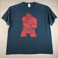 Gunman Print T Shirt XL Black Red Graphic Comic Style Streetwear Tee Gildan Unisex