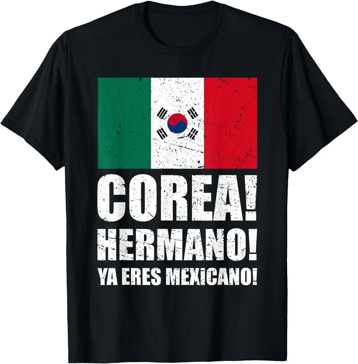 Mexico South Korea Soccer Chant Flag Shirt Korean Brother Unisex