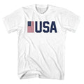 USA Patriotic Flag Blue USA Logo Men's T Shirt Unisex
