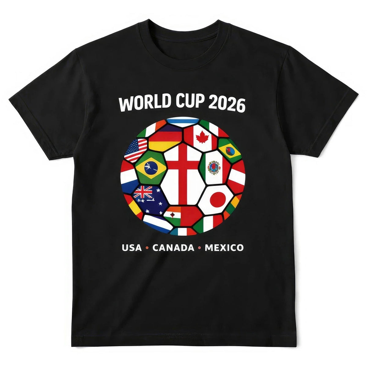 World Cup 2026 Football Flags Of The World Soccer Fan Graphic Tee Unisex