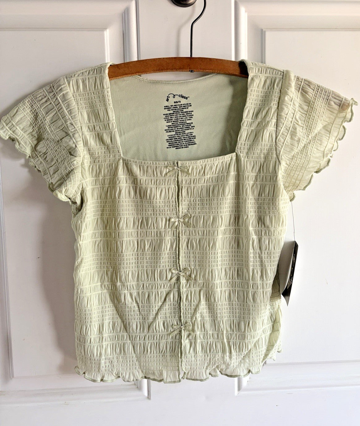 art class Light Green Short Sleeve Shirt - Girls S (6/7) Unisex