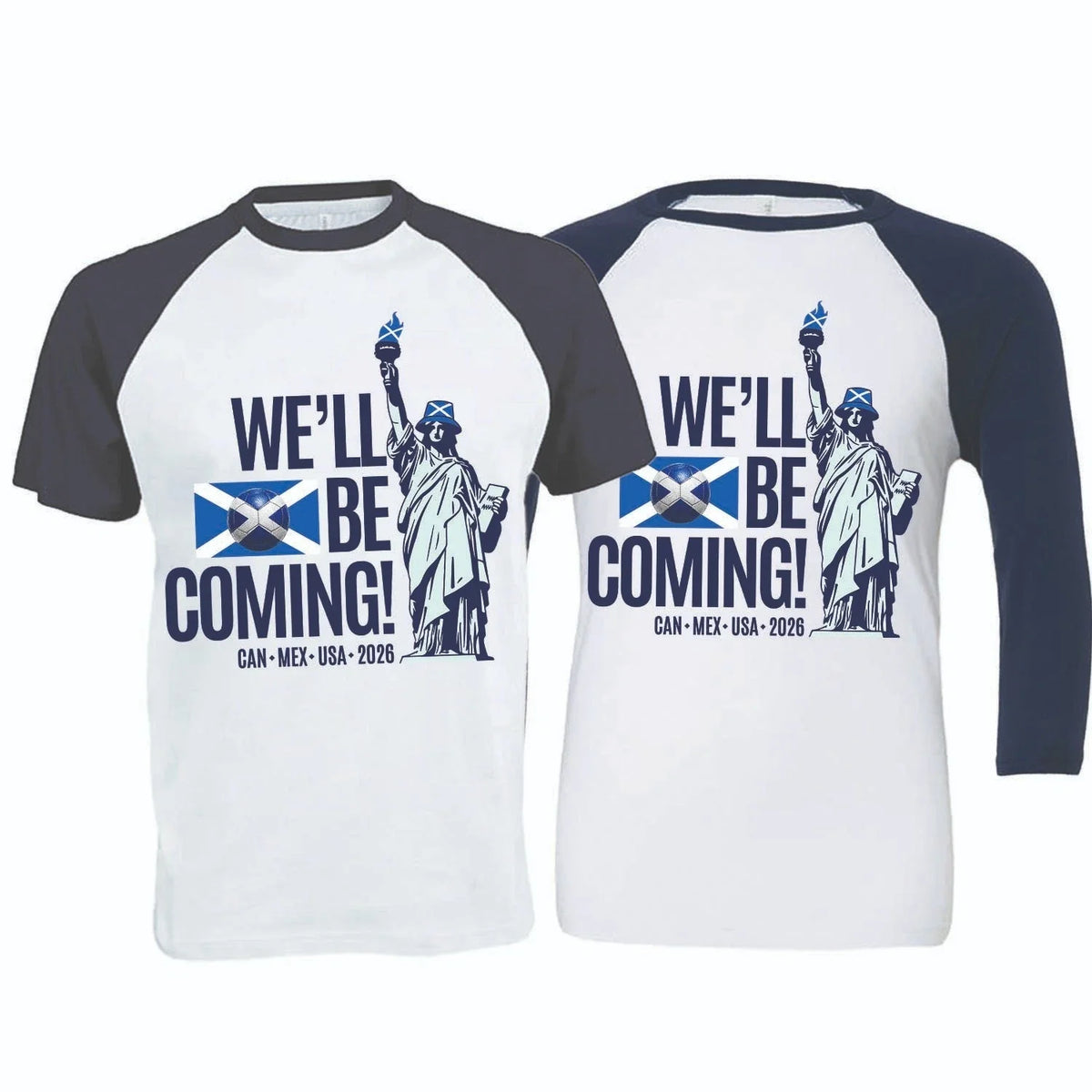 We'll Be Coming, USA 2026, No Scotland No Party Football Baseball (SC-7) Unisex