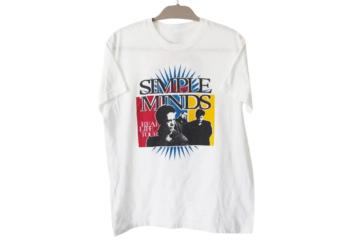 Vintage SIMPLE MINDS Real Life Tour 1991 music merch Size M/L 90s Unisex