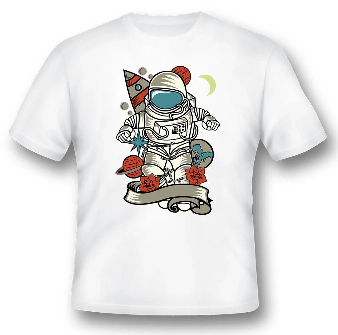 Astronaut Shirt Black or White Tee Unisex
