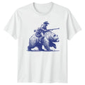 Bear Riding Hunter Wild West Style Mens Cowboy Hunter Fathers Day Gift Unisex