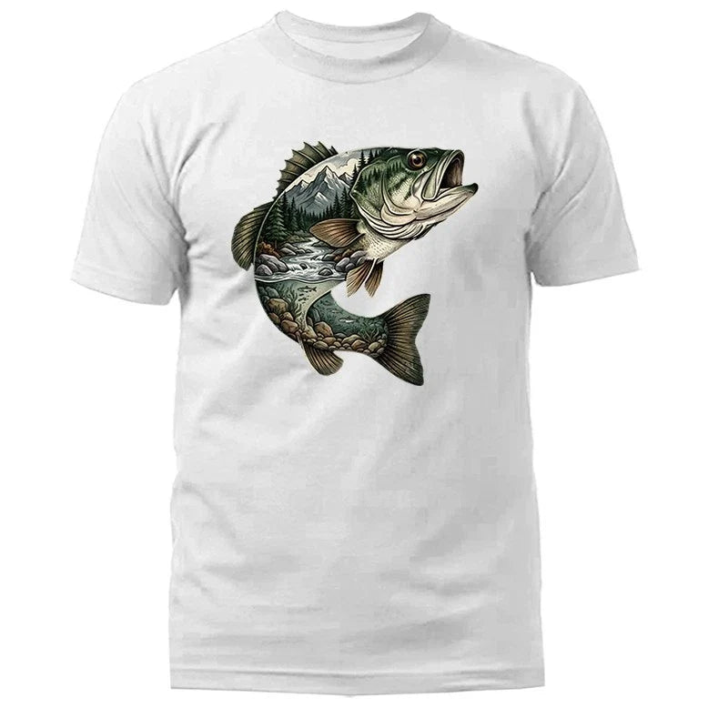 Mountain River Bass Fishing Outdoor Sports Unisex
