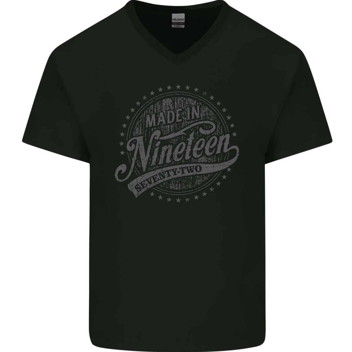 Distressed 54th Birthday Made In 1972 Mens V-Neck Cotton Unisex