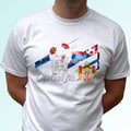 Serbia football flag white t shirt design soccer cup tag gift top tee all sizes Unisex