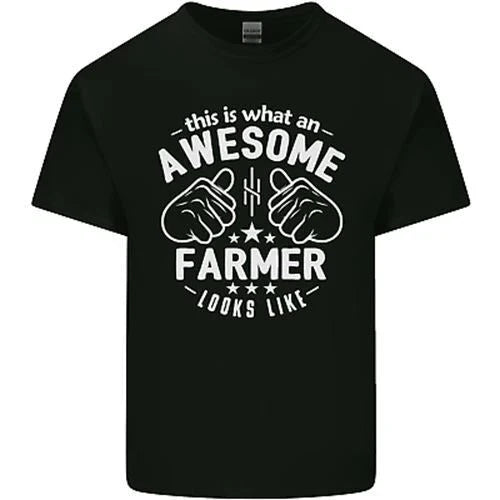 This Is What an Awesome Farmer Looks Like Mens Cotton Tee Top Unisex