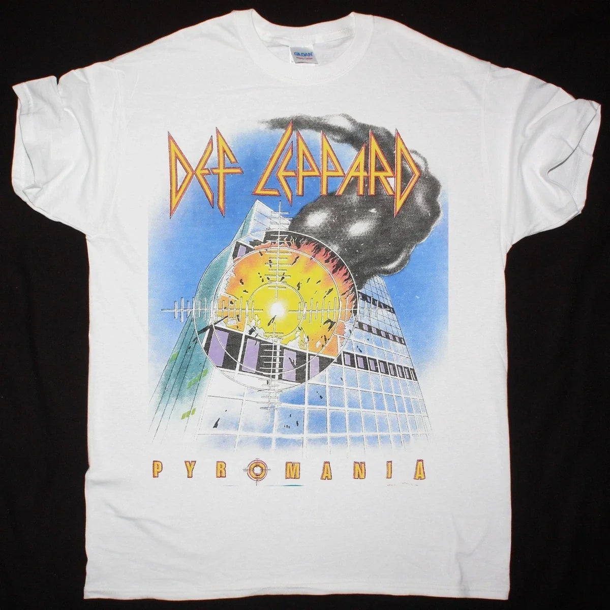 DEF LEPPARD PYROMANIA TOUR 1983 WHITE TARIFFS INCLUDED Unisex