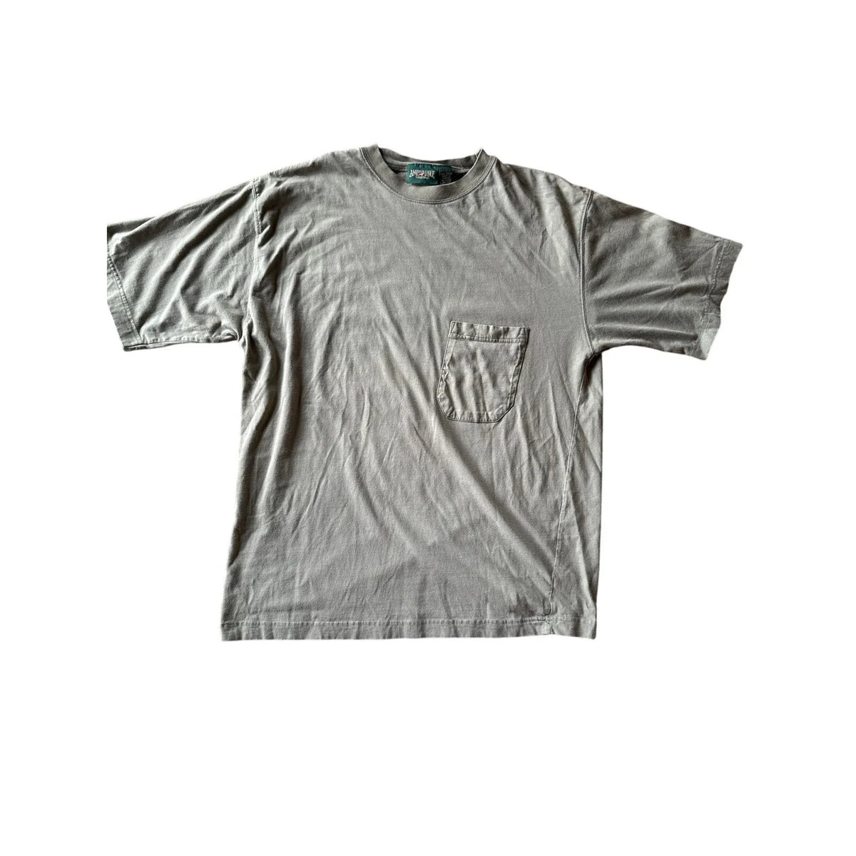 Vintage Blank 90’s American Eagle Outfitters Olive Green L Pocket Tee Unisex