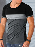Men's Short Sleeve Classic Casual Slim Round Neck Shirts Unisex