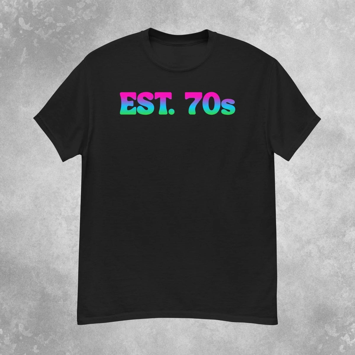 Colorful EST. 70s Mens S-2XL Unisex