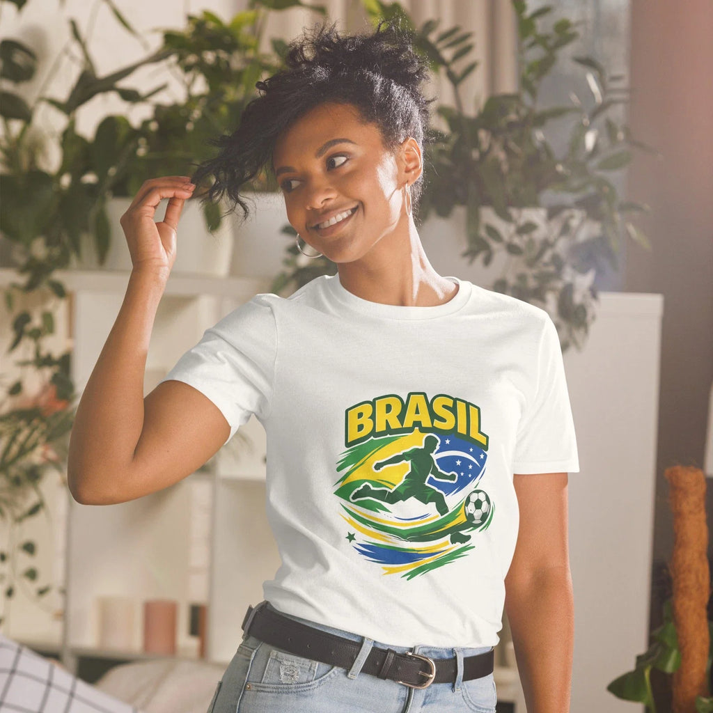 Brazil Soccer Fan Soft Cotton Tee Unisex