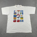 Vintage 90s Canadian Province Flags Shirt White Large Out Home And Native Land Unisex